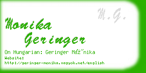 monika geringer business card